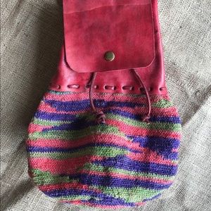 Handmade Woven/ Leather Purse